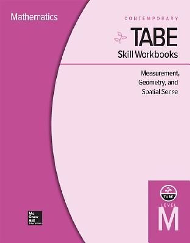 Tabe Skill Workbooks Level M: Measurement, Geometry, and Spatial Sense - 10 Pack
