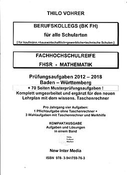 Fachhochschulreife-Mathematik.2012-2018 mit Lösungen
