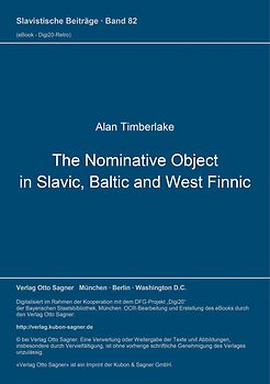 The Nominative Object in Slavic, Baltic, and West Finnic