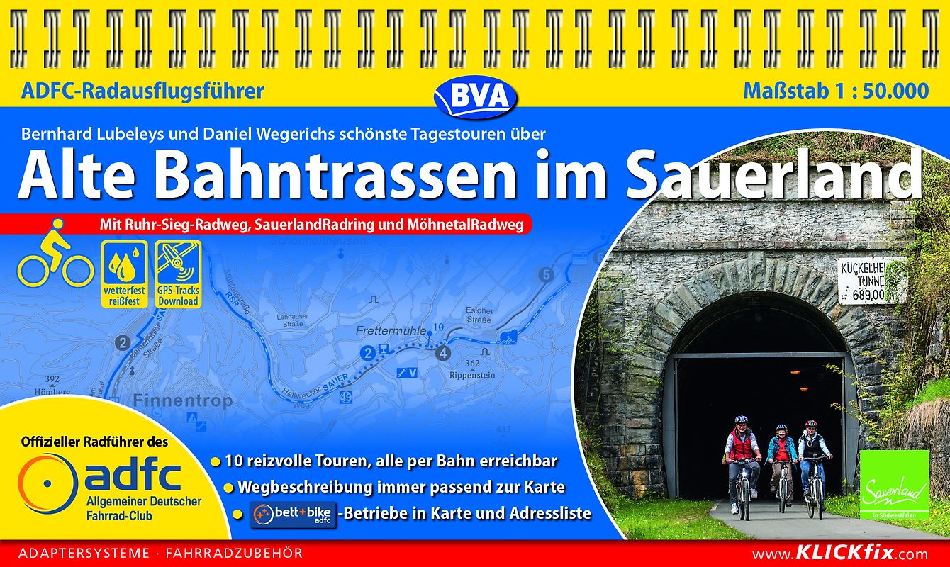 BVA ADFC Radausflugsführer Alte Bahntrassen im Sauerland