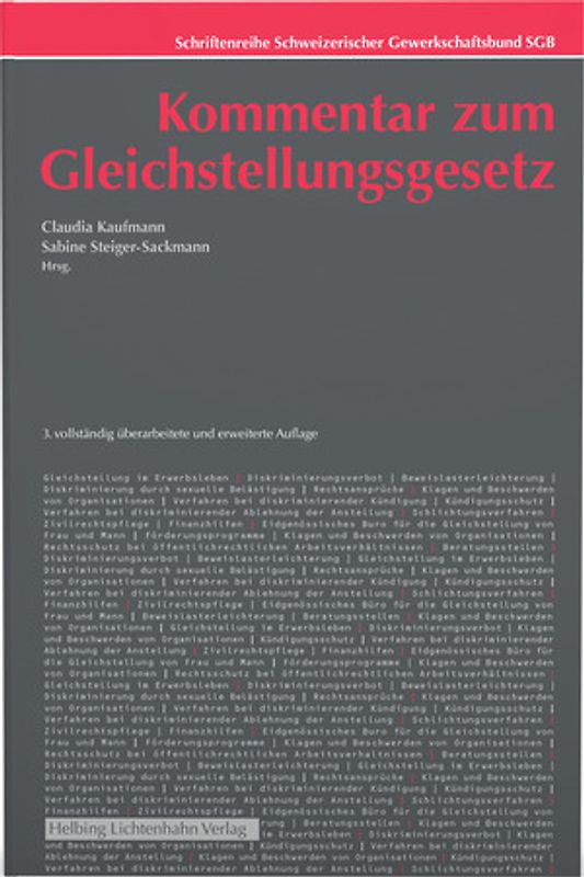 Kommentar zum Gleichstellungsgesetz