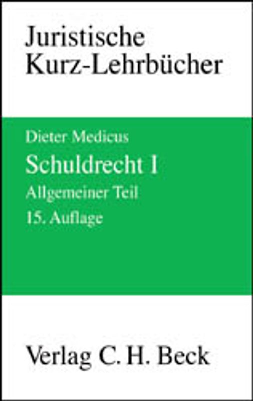 Schuldrecht I Allgemeiner Teil