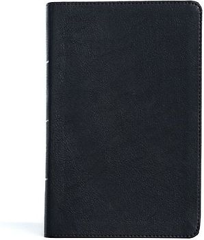 CSB Large Print Personal Size Reference Bible, Black Leathertouch