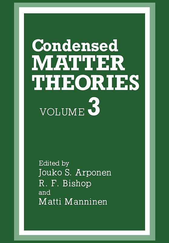 Condensed Matter Theories