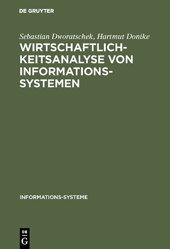 DWORATSCHEK/DONIKE:WIRTSCH.-ANALYSE V INFORM INS