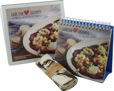 Ziegenbox Geschenkbox mit Buch:Große Liebe Ziegenkäse