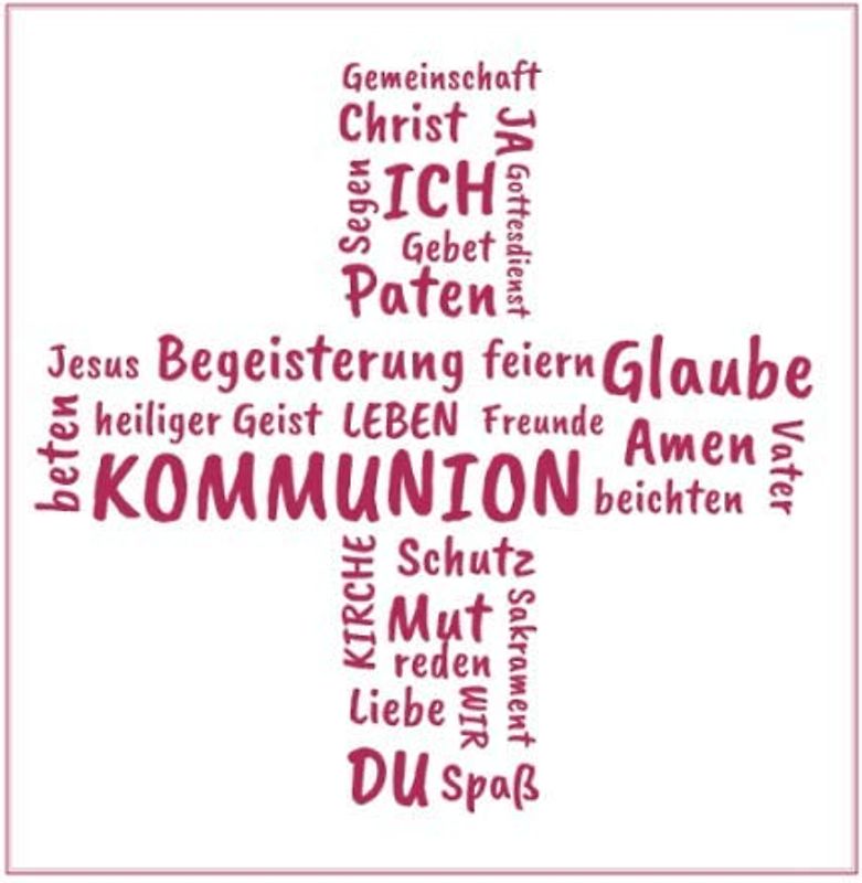 Gästebuch zur Kommunion: Erinnerungsbuch zum Eintragen von Glückwünschen | Geschenkidee zur ersten heiligen Kommunion | christliche Geschenkbücher | Edition: pink