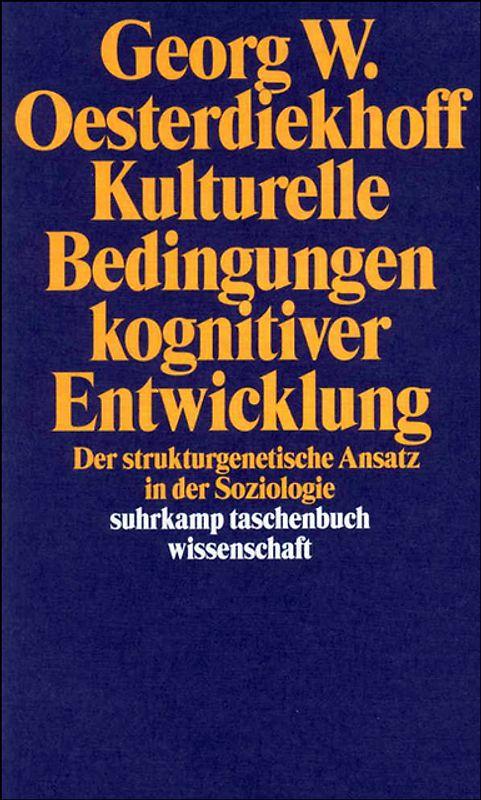 Kulturelle Bedingungen kognitiver Entwicklung