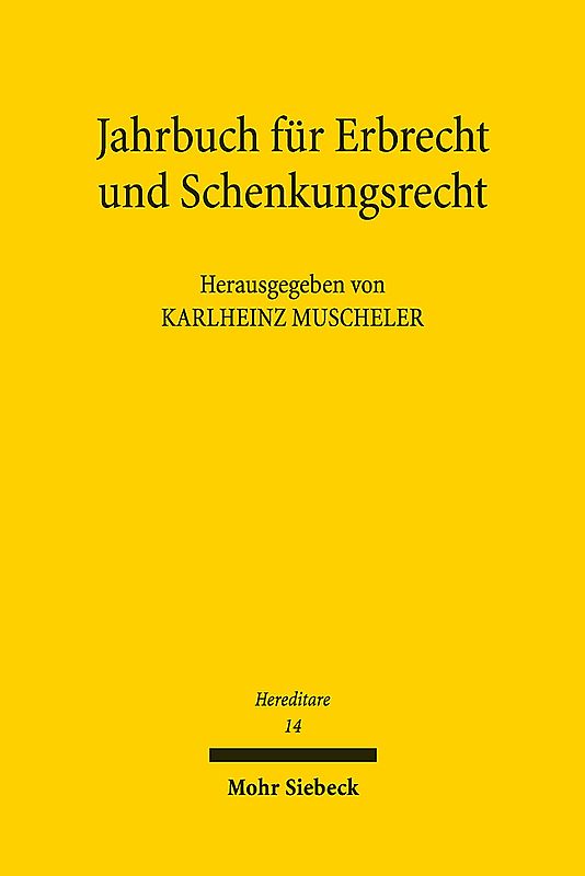 Jahrbuch für Erbrecht und Schenkungsrecht