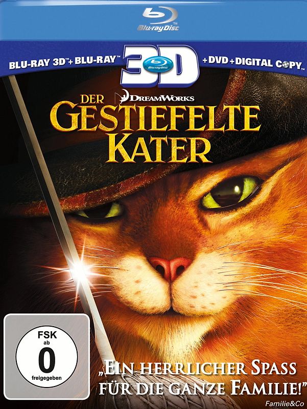 Der Gestiefelte Kater [3D Blu-ray inkl. DVD und digitaler Kopie] 3D Blu-ray Disc