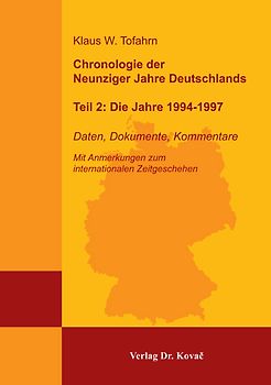 Chronologie der Neunziger Jahre Deutschlands Teil 2: Die Jahre 1994-1997