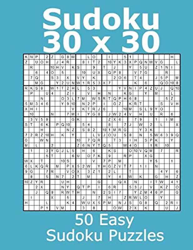 Sudoku 30 x 30 50 Easy Sudoku Puzzles