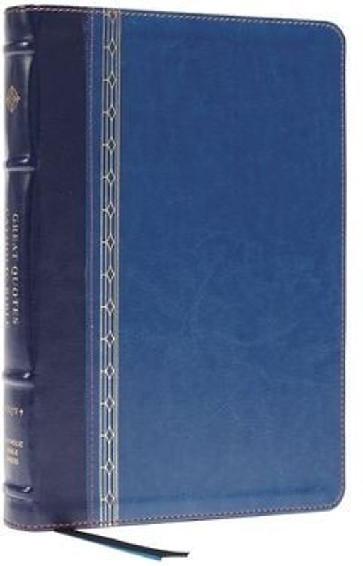 Nrsvce, Great Quotes Catholic Bible, Leathersoft, Blue, Comfort Print
