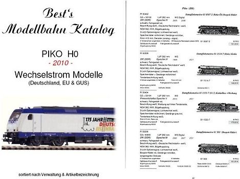 Best`s Modellbahn Katalog PIKO H0 Wechselstrom Modelle 2010