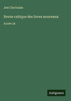 Revue critique des livres nouveaux