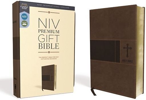 Niv, Premium Gift Bible, Leathersoft, Brown, Red Letter Edition, Comfort Print