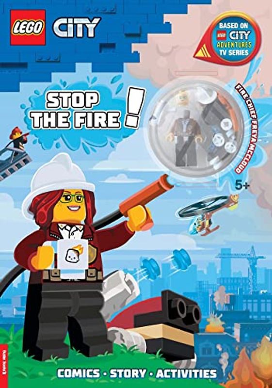 LEGO® City: Stop the Fire! Activity Book (with Freya McCloud minifigure and firefighting robot): Activity Book with Minifigure