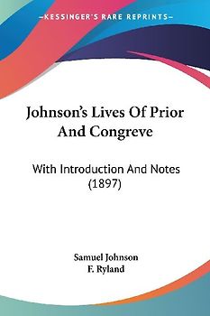 Johnson's Lives Of Prior And Congreve