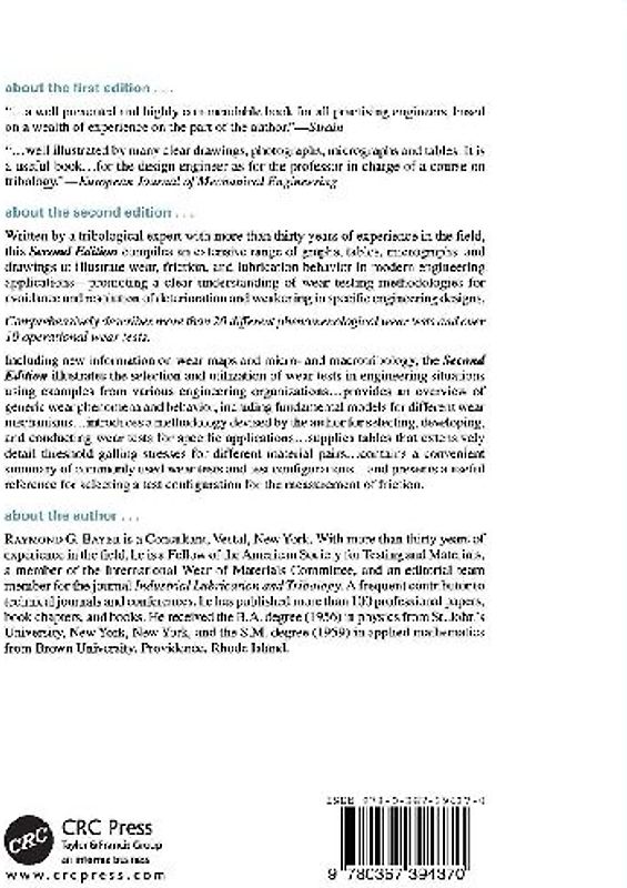 Mechanical Wear Fundamentals and Testing, Revised and Expanded