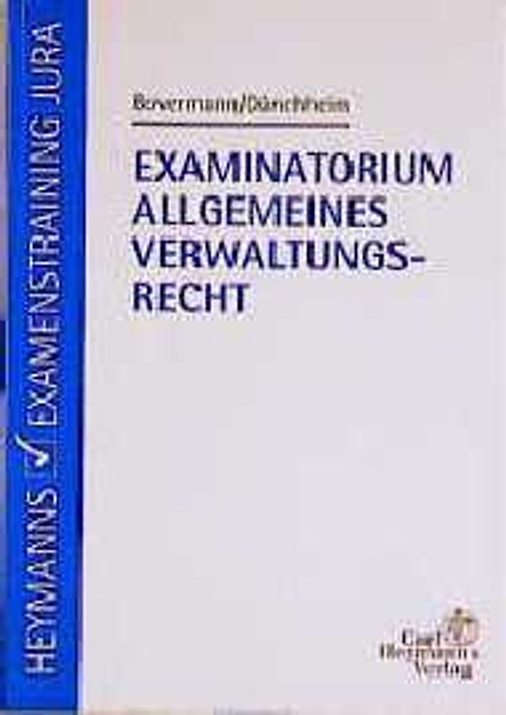 Examinatorium Allgemeines Verwaltungsrecht