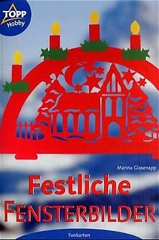 Festliche Fensterbilder aus Tonkarton