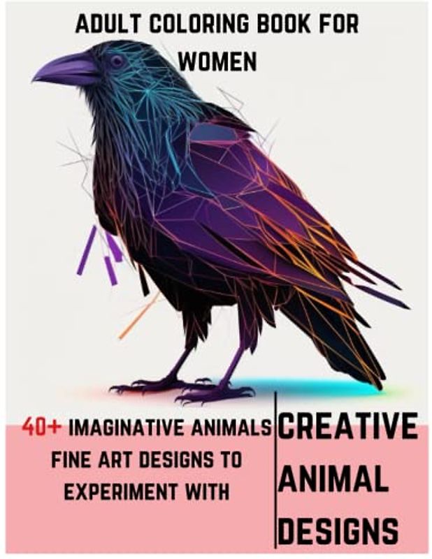 Adult colouring book for women - Animals design