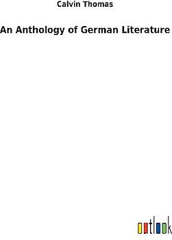 An Anthology of German Literature