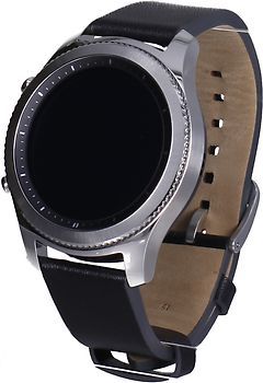 Samsung Gear S3 classic 33 mm - Boîtier argent et bracelet cuir noir [Wi-Fi]