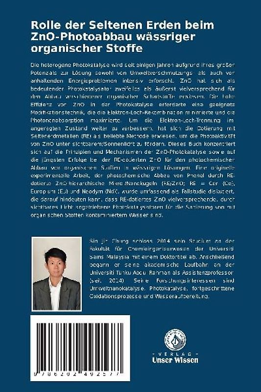Rolle der Seltenen Erden beim ZnO-Photoabbau wässriger organischer Stoffe