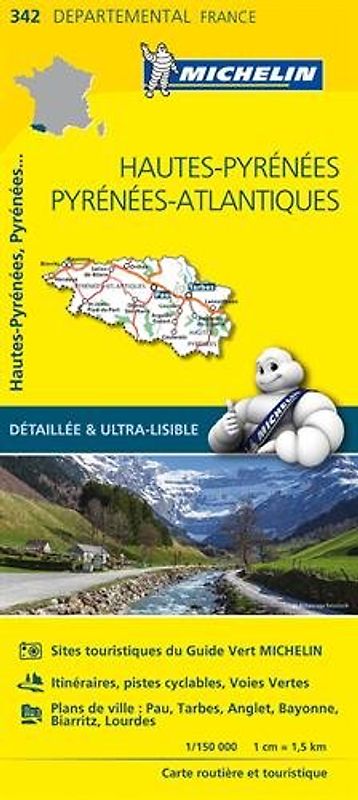 Carte Hautes-Pyrénées, Pyrénées-Atlantiques Michelin - Collectif Michelin