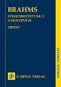 Streichsextett Nr. 2 G-dur op. 36; Studien-Edition: Besetzung: Streichsextette (Studien-Editionen: Studienpartituren)