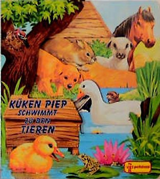 Küken Piep schwimmt zu den Tieren