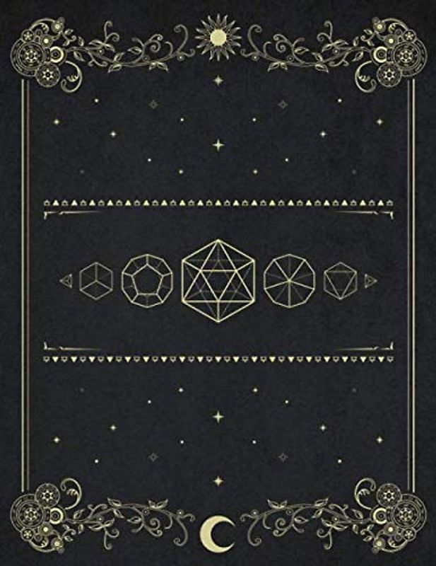 RPG Journal: Mixed Paper: Graph, Blank: Role Playing Game Notebook: For Maps, Battle Maps, Notes, Character Backstory, Setting: Graphite Black Cover Design Art Deco Dice