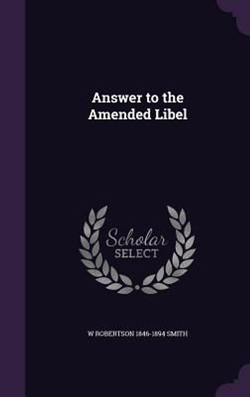 Answer to the Amended Libel
