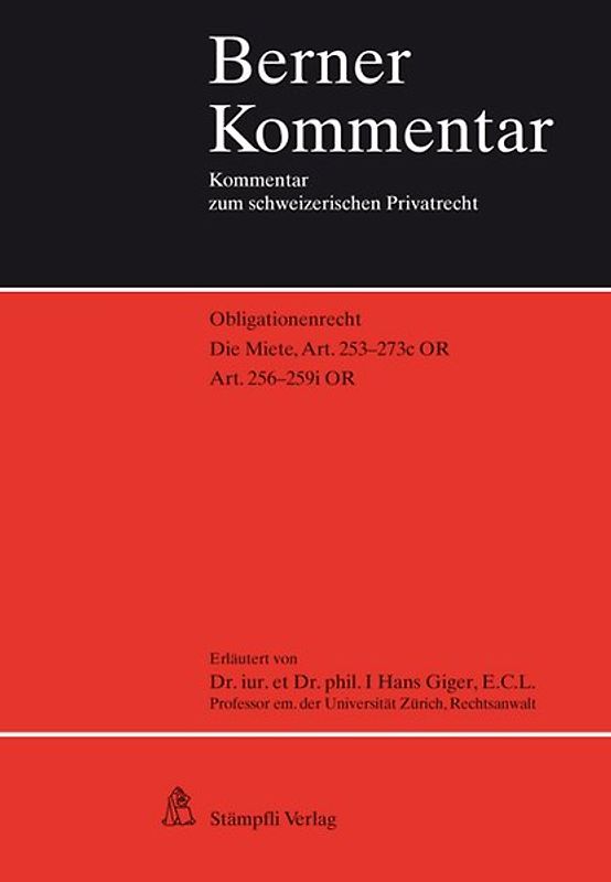 Die Miete, Art. 256 - 259i OR