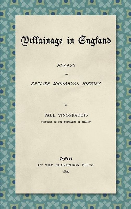 Villainage in England (1892)