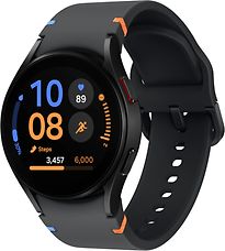 Image of Samsung Galaxy Watch FE 40mm aluminium kast zwart op siliconen bandje zwart [wifi] (Refurbished)