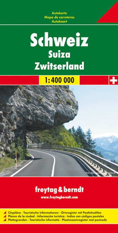 Schweiz, Autokarte 1:400.000, freytag & berndt