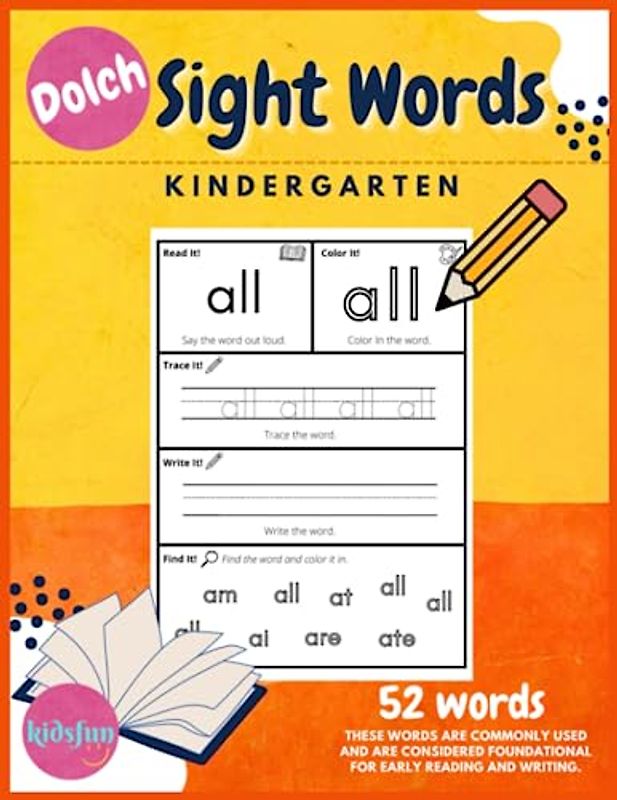 Dolch Sight Words for kindergarten: A Fun Learning Journey, Building Early Reading Skills with Essential Sight Words