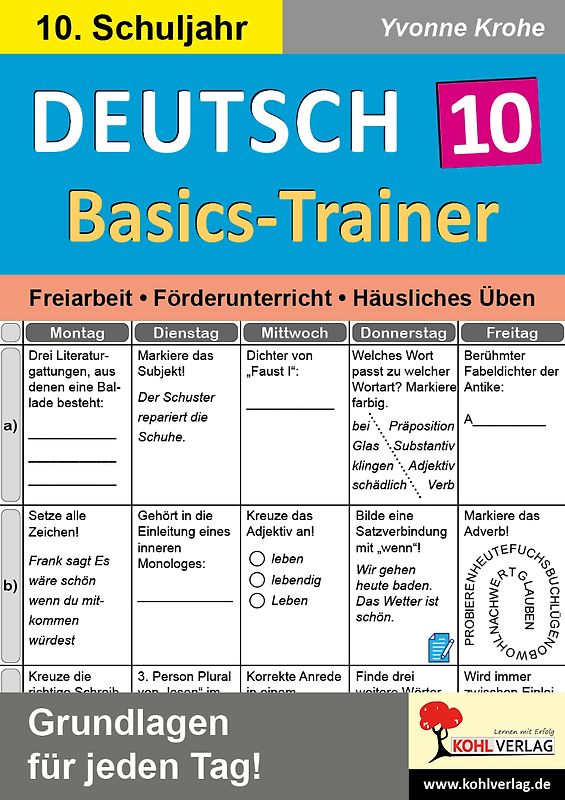 Deutsch-Basics-Trainer / Klasse 10