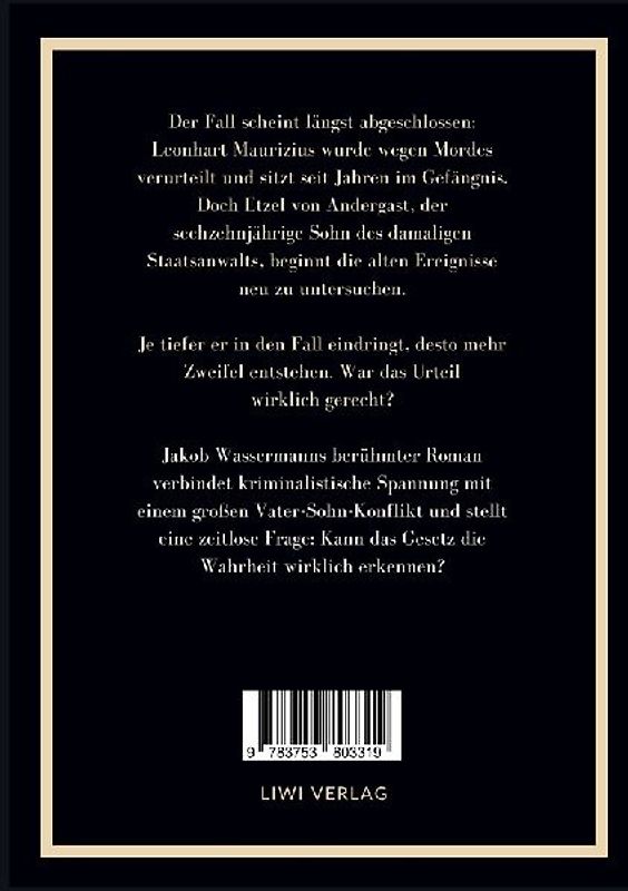 Jakob Wassermann: Der Fall Maurizius. Vollständige Neuausgabe