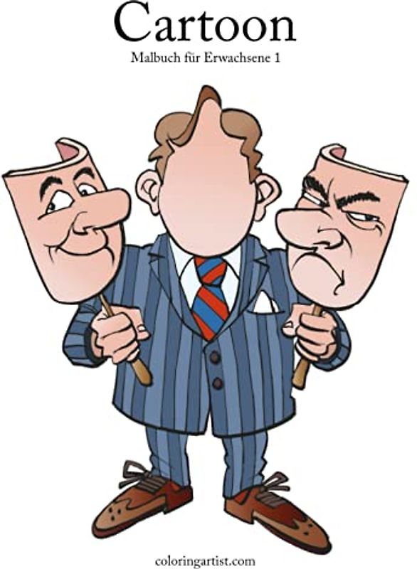Cartoon-Malbuch für Erwachsene 1