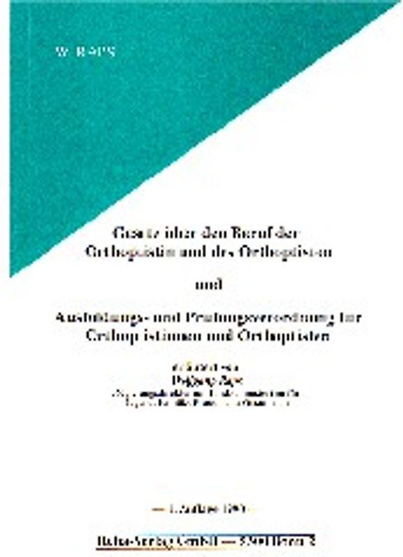 Gesetz über den Beruf der Orthoptistin und des Orthoptisten