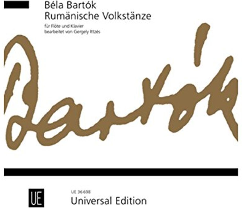 Rumänische Volkstänze: für Flöte und Klavier.