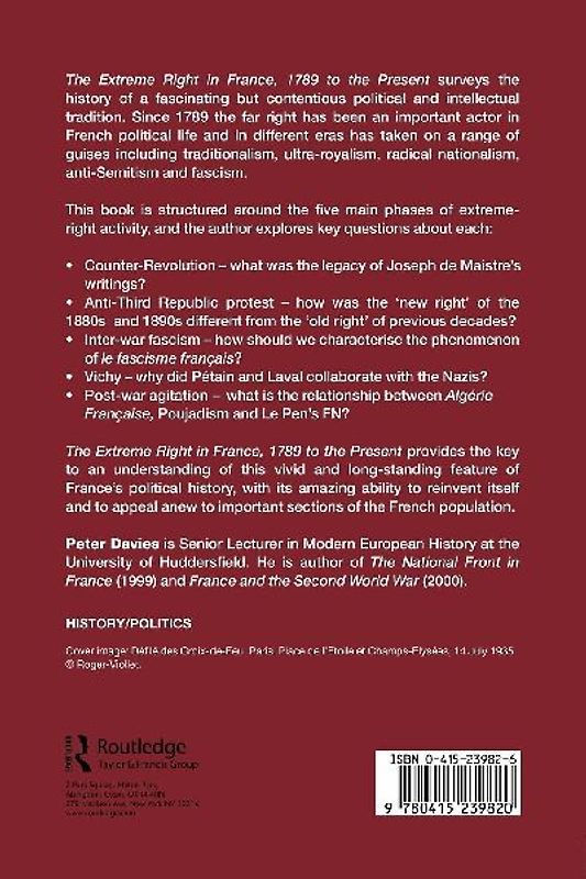 The Extreme Right in France, 1789 to the Present