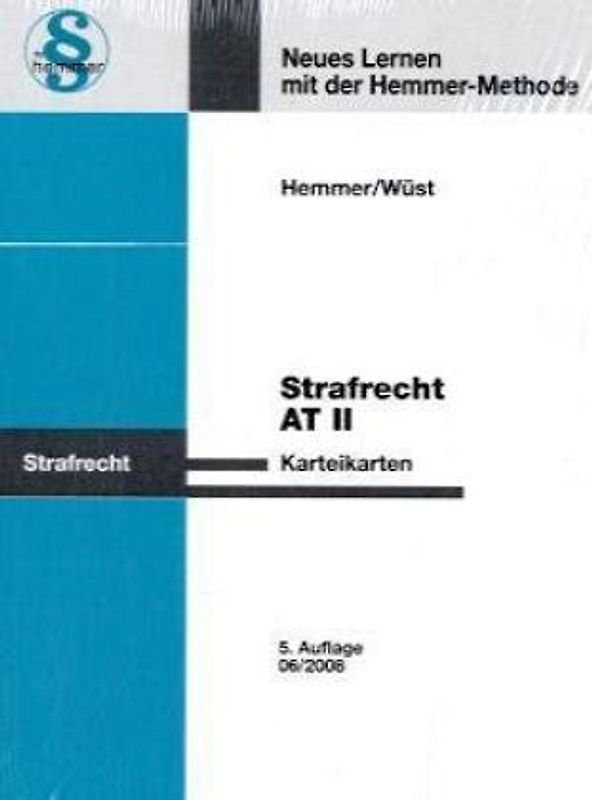 Strafrecht AT II. Karteikarten