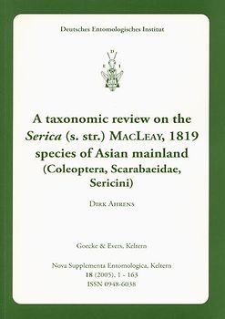 A taxonomic review on the Serica (s. str.) MacLeay, 1819 species of Asian mainland (Coleoptera, Scarabaeidae, Sericini)