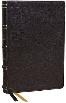 KJV Holy Bible with Apocrypha and 73,000 Center-Column Cross References, Black Genuine Leather, Red Letter, Comfort Print (Thumb Indexed): King James Version