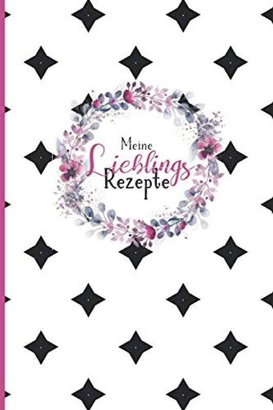 Meine Lieblingsrezepte: Rezeptbuch zum Selberschreiben mit Inhaltsverzeichnis | kompakte Rezeptsammlung für 60 Rezepte | ca. DIN A5 (6x9'') mit 130 Seiten | Motiv AL 006 "Karo Queen" | Softcover