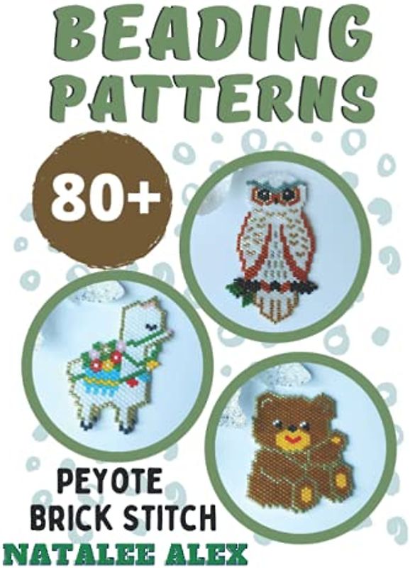 80+ Seed Bead Weaving Patterns in Peyote or Brick Stitch - Bead loom patterns + Paper graph: Animals, Christmas, Quotes, Charms, Easter, St.Patrick ... Gnomes, Catholic (Beading Patterns for toys)